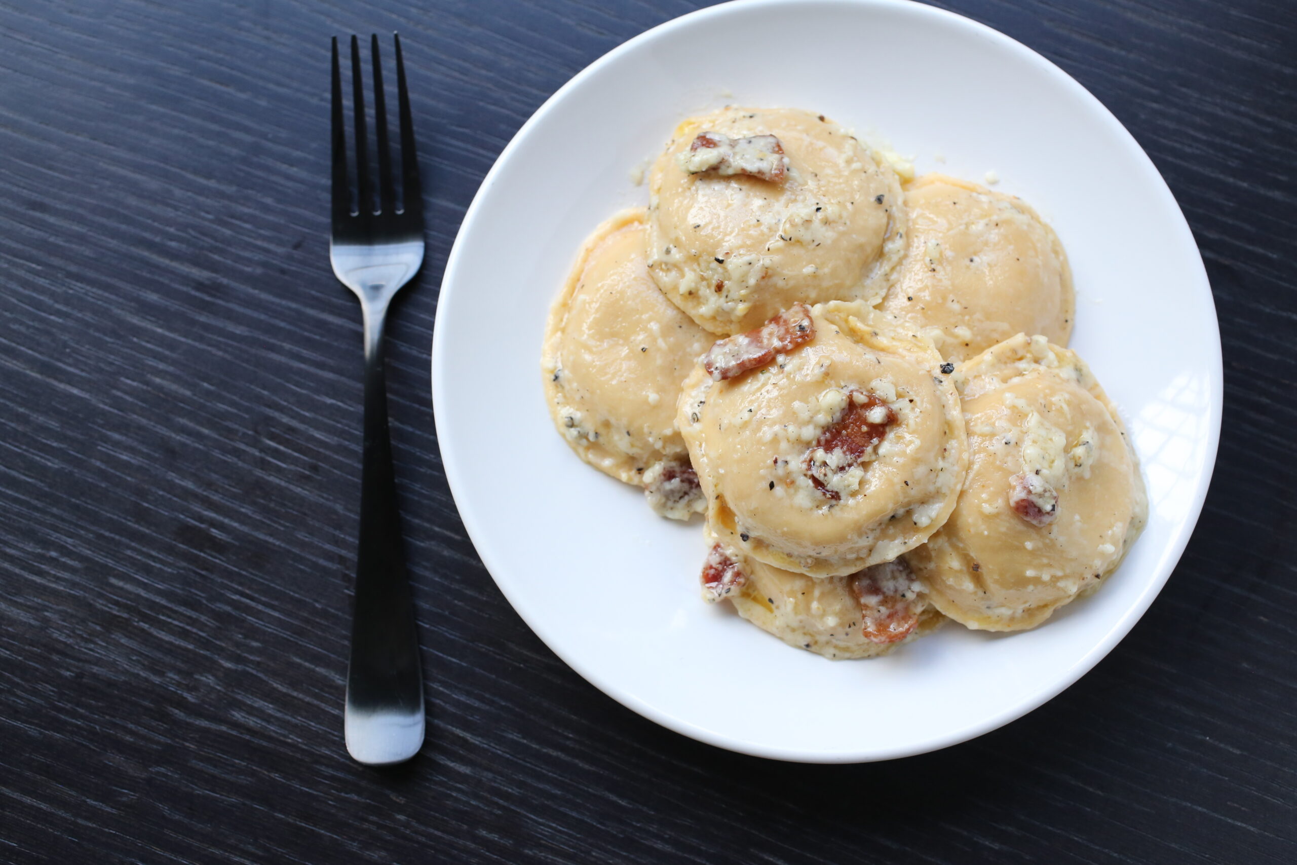 Roasted Butternut Squash Ravioli with Bacon, Cacio e Pepe – Pastosa Ravioli