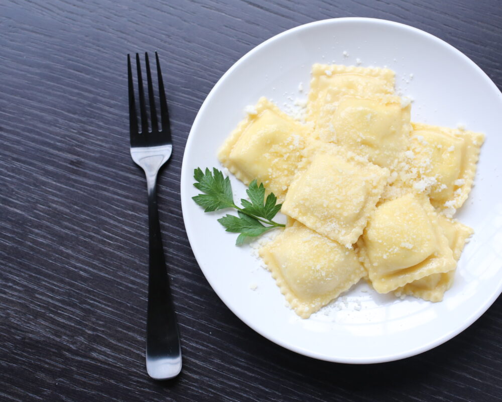 Cheese Ravioli with Pecorino Butter Sauce