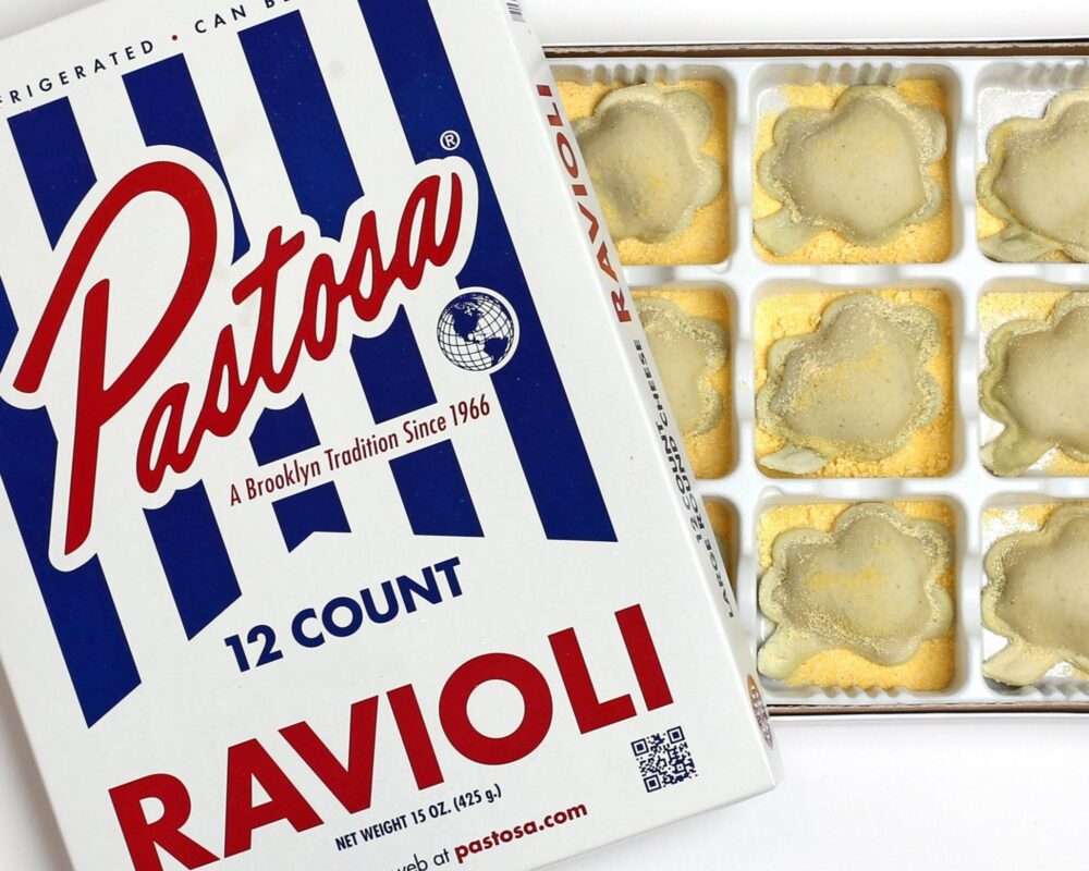 Green Shamrock-Shaped Cheese Ravioli